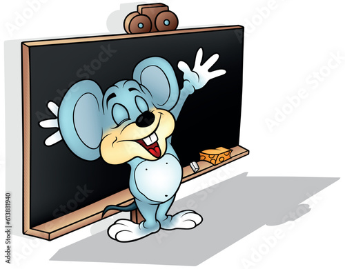 Cheerful Mouse Standing Bef...