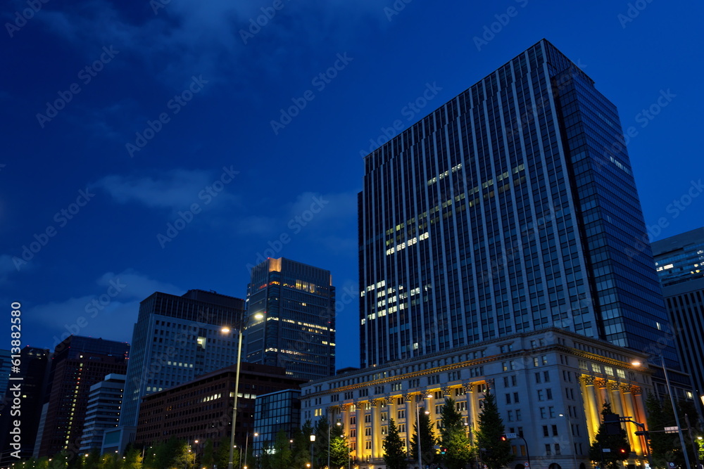 Naklejka premium 夜の皇居前