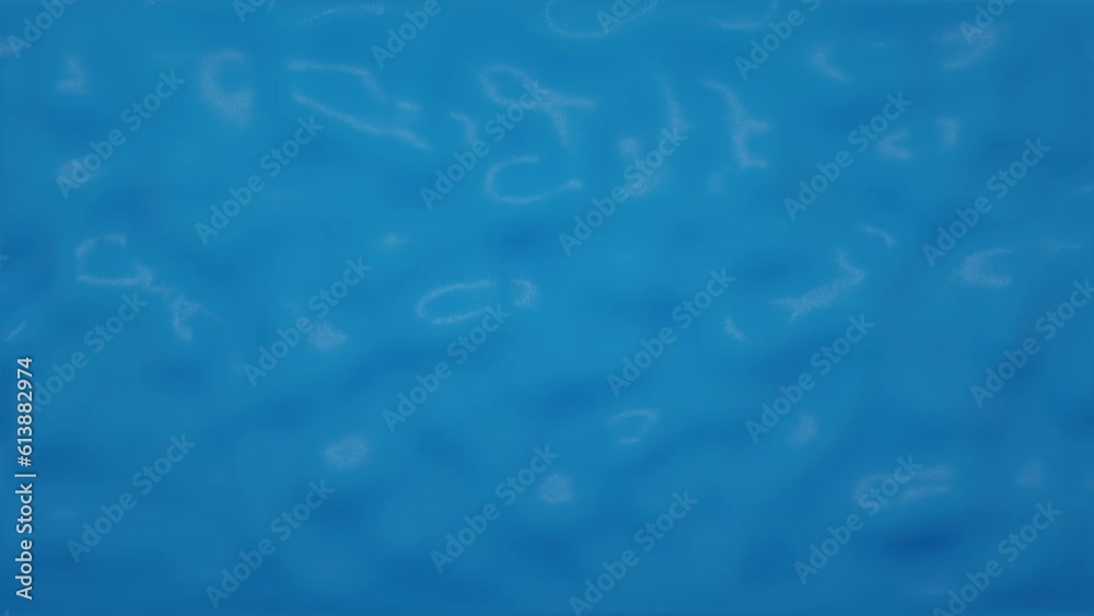3D animation blue waves top view 3D animation blue waves top view