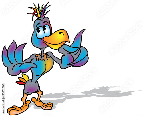 The Blue-purple Parrot with...