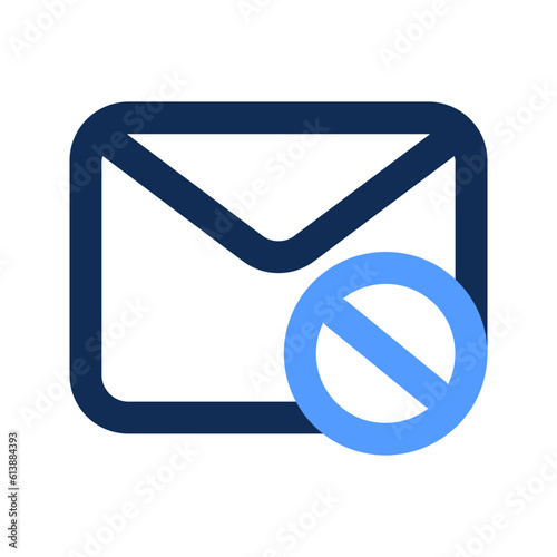 email blocker outline color icon