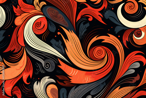 Psychedelic Full Frame Background with Intricate Pattern.