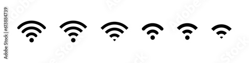 Wifi icon. Wireless internet connection icon collection.
wifi signal icons