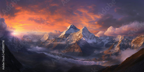 Mount everest.Image ai generate © Creative Clicks