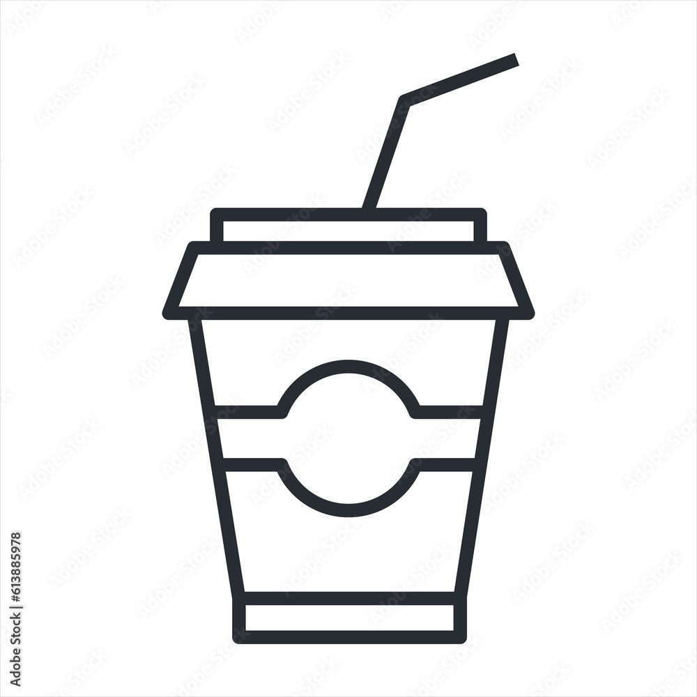 flat design soft drink disposable cup icon vector illustration flat design soft drink disposable cup icon vector illustration