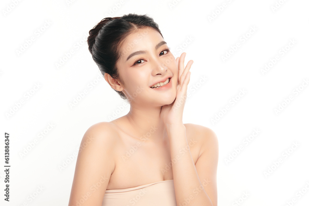 Beautiful young asian woman with clean fresh skin on white background, Face care, Facial treatment, Cosmetology, beauty and spa, Asian women portrait. Beautiful young asian woman with clean fresh skin on white background, Face care, Facial treatment, Cosmetology, beauty and spa, Asian women portrait.