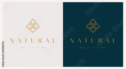 Vector logo design template in trendy linear style - concept and emblem for spa, holistic and meditation centers, massage therapy, yoga studios