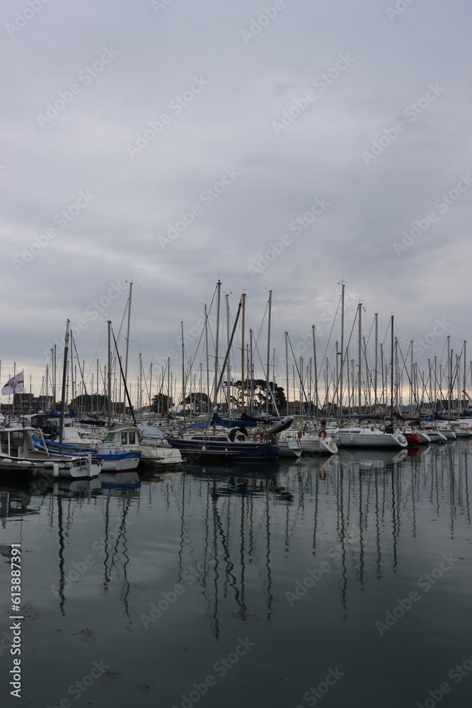 boats in marina in Perros Guirec, France 