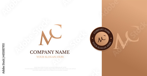 Initial MC Logo Design Vector 