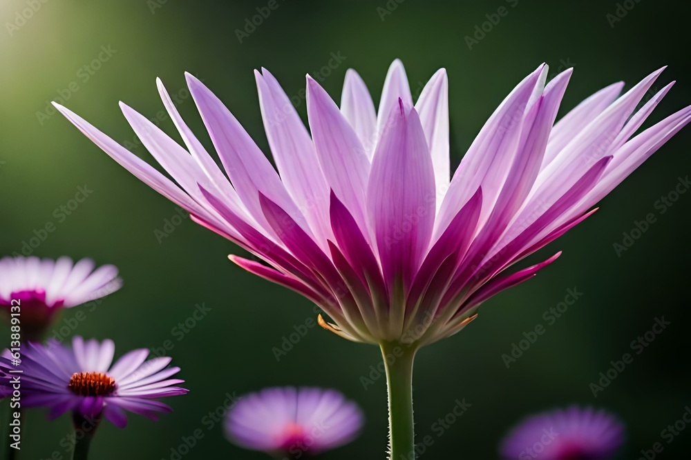 A close up of a flower with dark and isolated background - Generative AI Technology A close up of a flower with dark and isolated background - Generative AI Technology