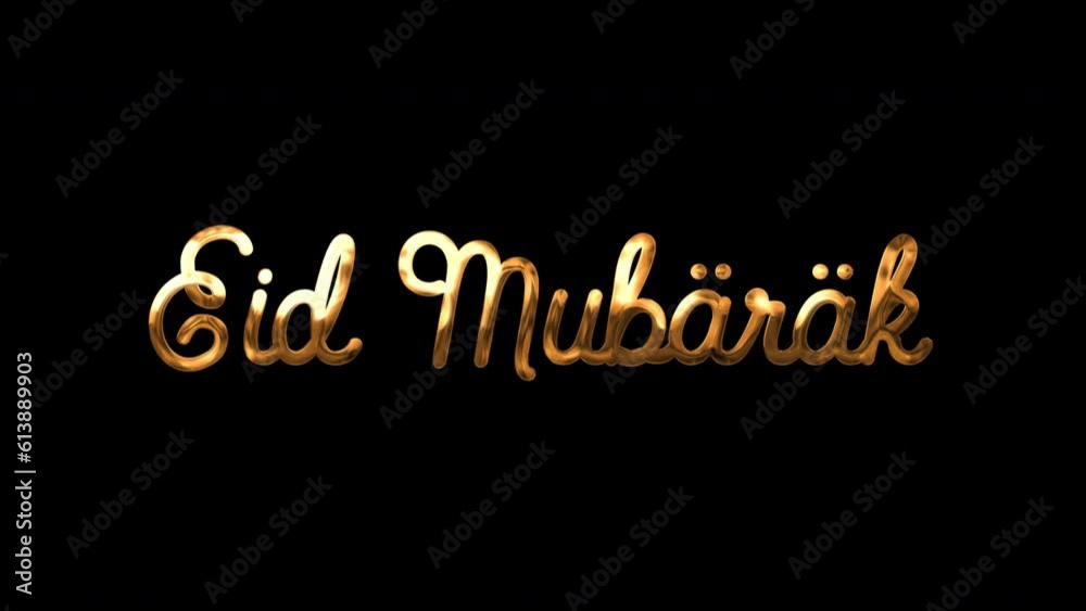 Eid Mubarak Lettering text animation in gold color on black and green background. Great for video introduction use as a card for the celebration of Eid Al Adha and Eid Al Fitr in Muslim community Eid Mubarak Lettering text animation in gold color on black and green background. Great for video introduction use as a card for the celebration of Eid Al Adha and Eid Al Fitr in Muslim community