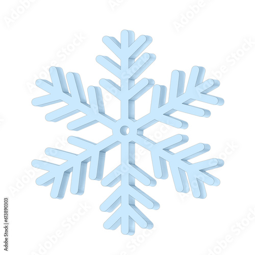 Snowflake 3D icon.