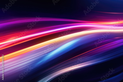 Abstract Neon Lights in Motion Vibrant Long Exposure Delight