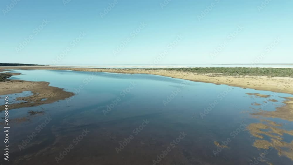 Australian Coastal beaches Shark Bay. Aerial view from drone 4K Australian Coastal beaches Shark Bay. Aerial view from drone 4K