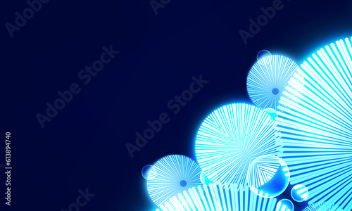 abstract hitech technology background with geometric circle and gradient blue light color  for graphics web illustration digital technology internet network connection smart digital marketing