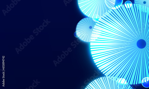 abstract hitech technology background with geometric circle and gradient blue light color  for graphics web illustration digital technology internet network connection smart digital marketing