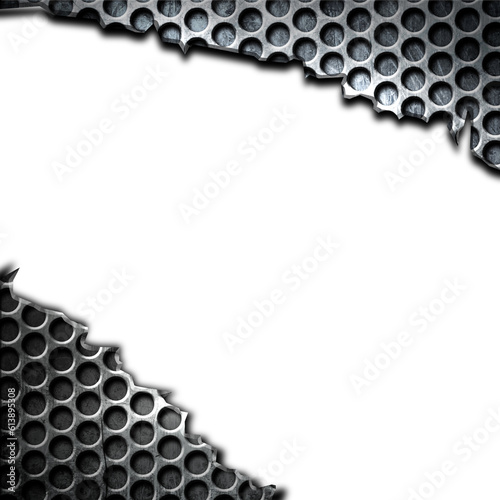 metal background. border template