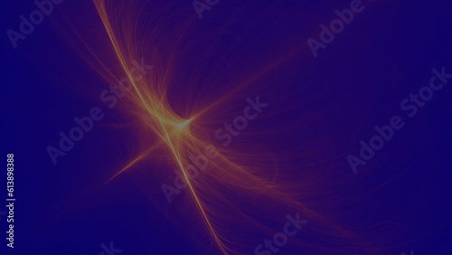 Abstract blue background, motion line graphics. fractal elements Swirling in circles like a vortex, bright red, hot, like a flame.