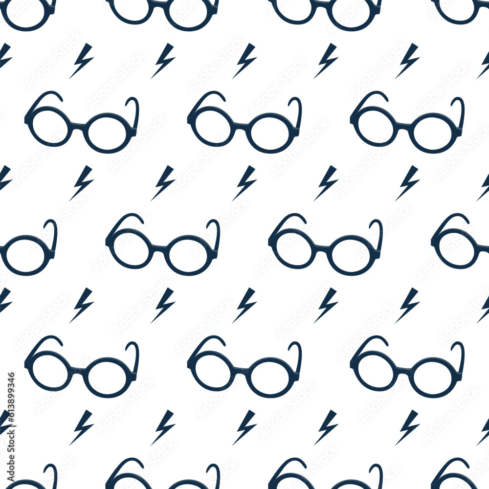 Simple, seamless pattern with glasses. Vector illustration isolated on white background for design, print, decoration, packaging, textile, wallpaper. Simple, seamless pattern with glasses. Vector illustration isolated on white background for design, print, decoration, packaging, textile, wallpaper.