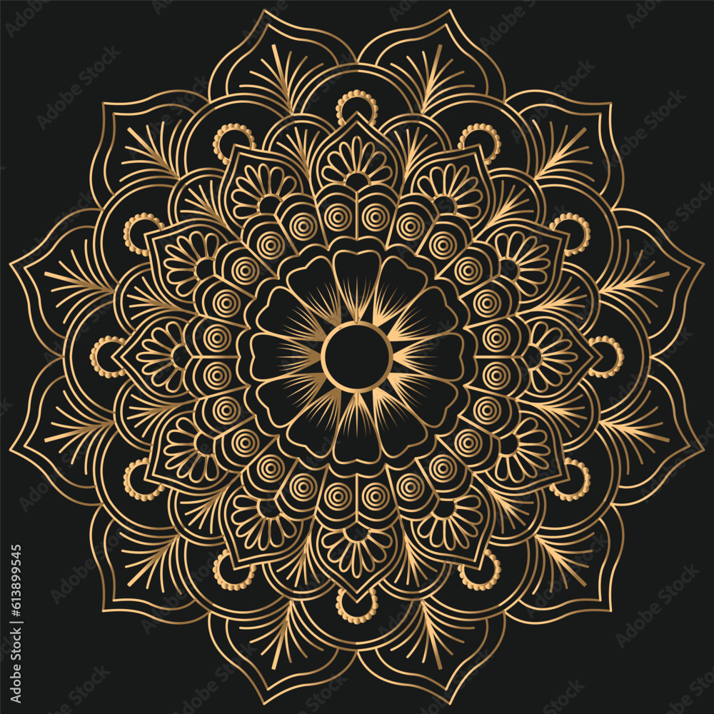 Simple creative mandala design for coloring. Vector floral mandala design.