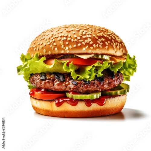 hamburger isolated on white