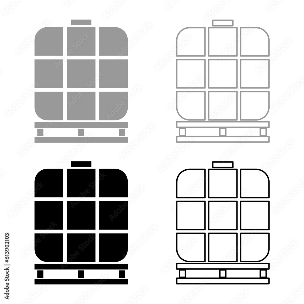 IBC intermediate bulk container tank for liquids fluid water storage ...