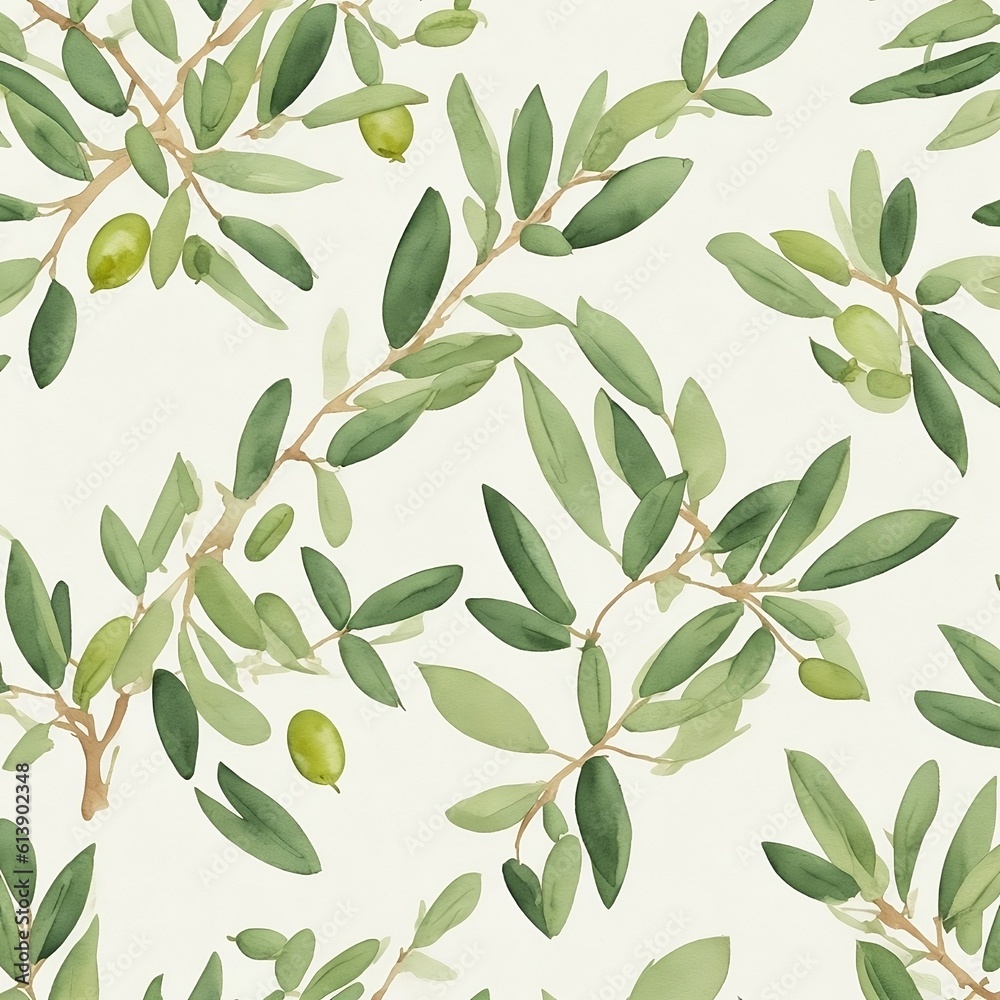 seamless background with leaves Generative AI seamless background with leaves Generative AI