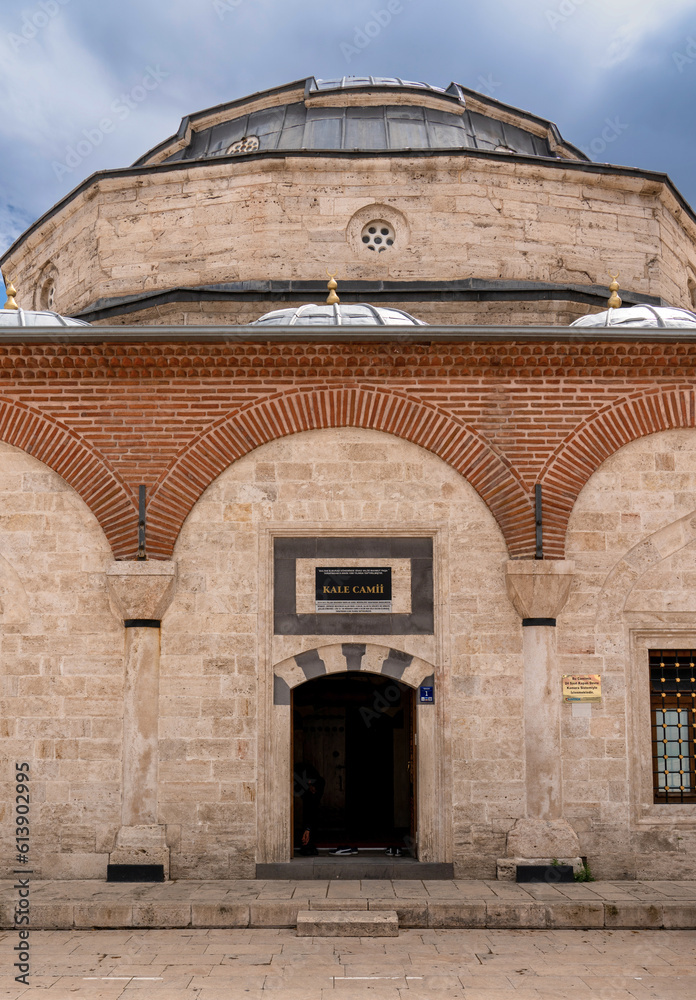 Fototapeta premium Sivas, Turkey - May 7 2023: Facade of old Kale Mosque