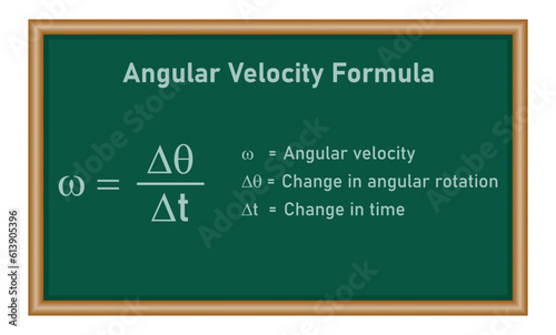 Angular velocity formula in physics. Physics resources for teachers and students.