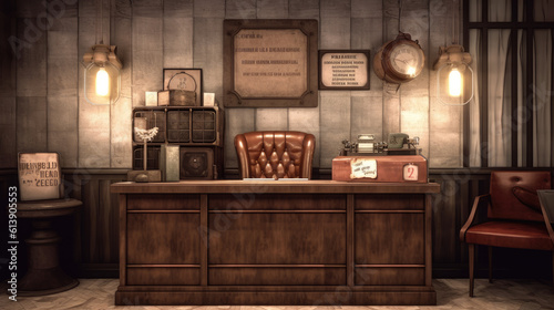 Embracing the Past  Vintage Charm at the Front Office Reception Desk