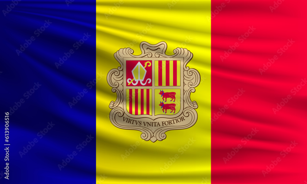 Fototapeta premium Vector flag of Andorra