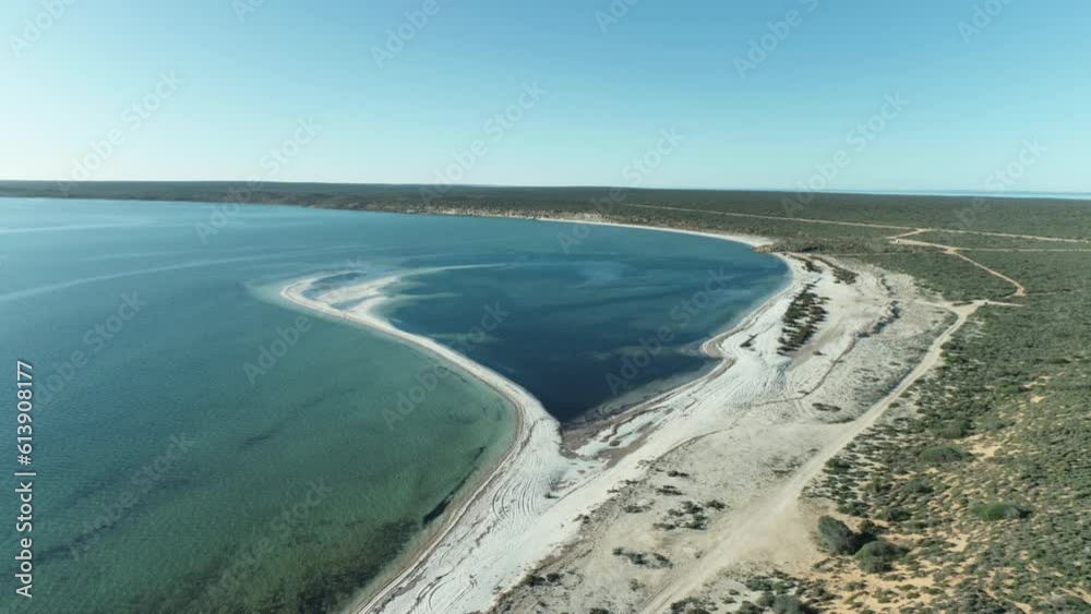 Australian Coastal beaches Shark Bay. Aerial view from drone 4K Australian Coastal beaches Shark Bay. Aerial view from drone 4K
