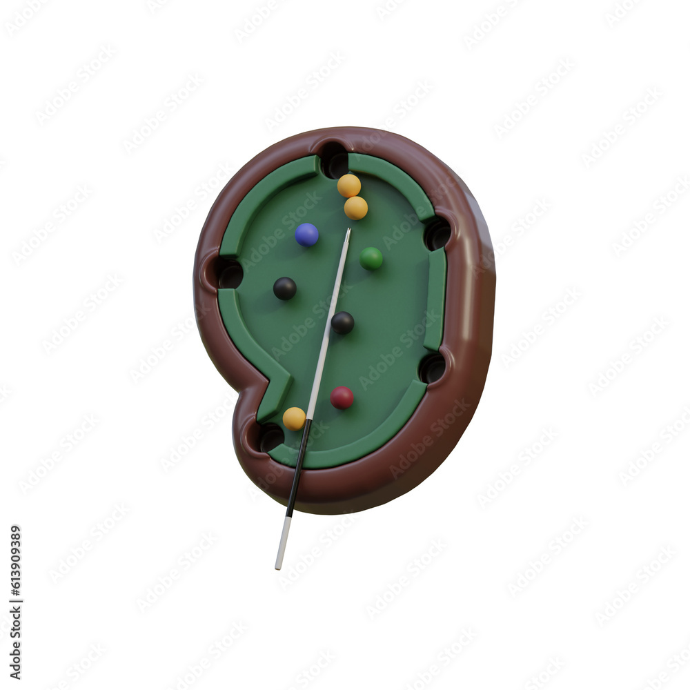 Pool Table 3D Alphabet or PNG Letters Pool Table 3D Alphabet or PNG Letters