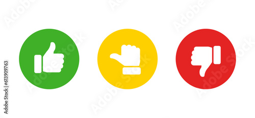 Rating thumb icon set