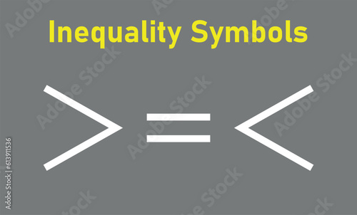 Less than greater than and equal symbol in mathematics. inequality symbols. Mathematics resources for teachers and students.