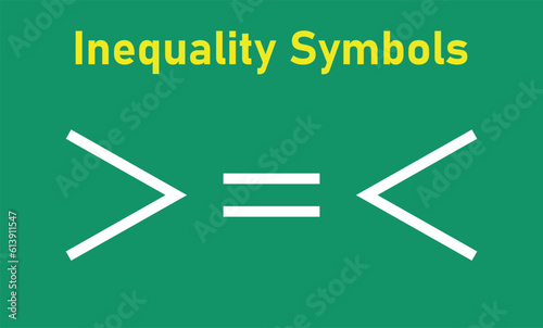 Less than greater than and equal symbol in mathematics. inequality symbols. Mathematics resources for teachers and students.