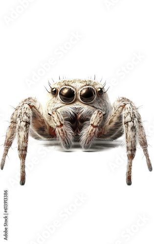 The white spider on a transparent background
