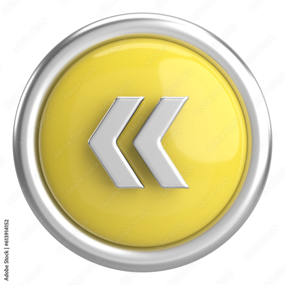 Previous button. Back button. 3D illustration. Previous button. Back button. 3D illustration.