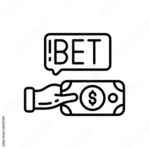 Esports betting icon in vector. Illustration