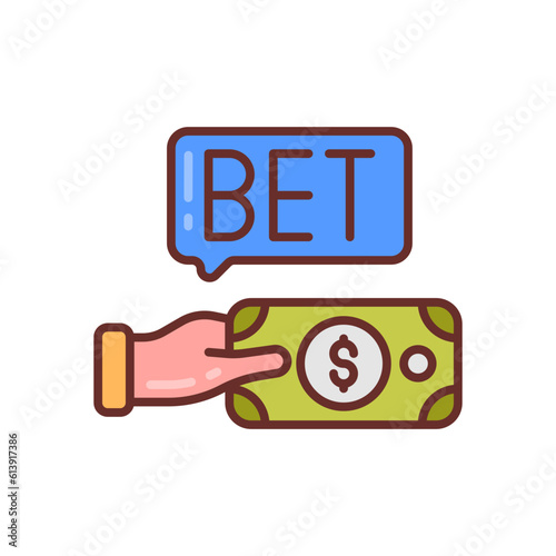 Esports betting icon in vector. Illustration