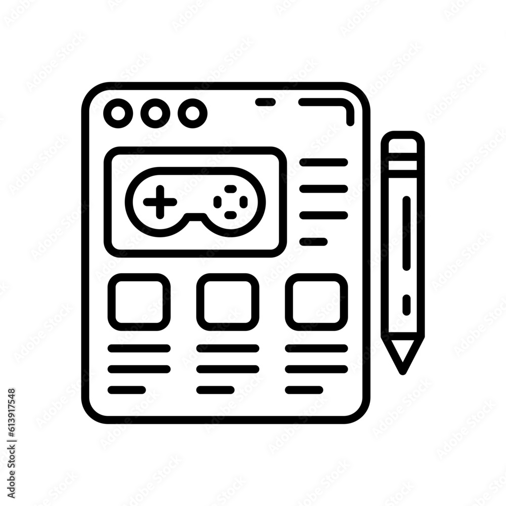 Esports content creators icon in vector. Illustration