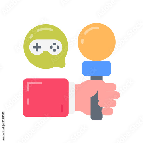 Esports interviews icon in vector. Illustration