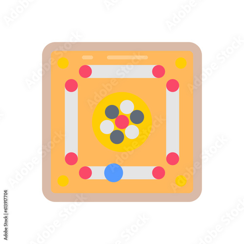Carrom Board icon in vector. Illustration