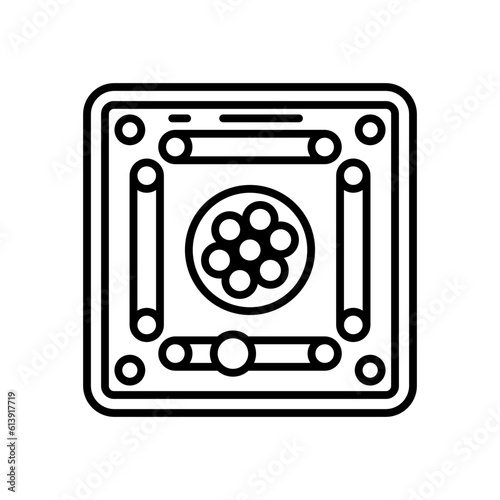 Carrom Board icon in vector. Illustration