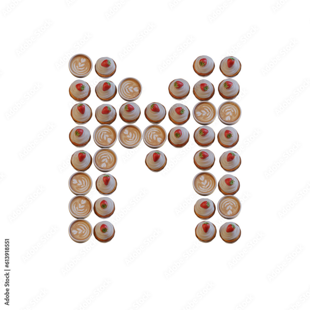 Coffee & Cupcake 3D Alphabet or PNG Letters Coffee & Cupcake 3D Alphabet or PNG Letters