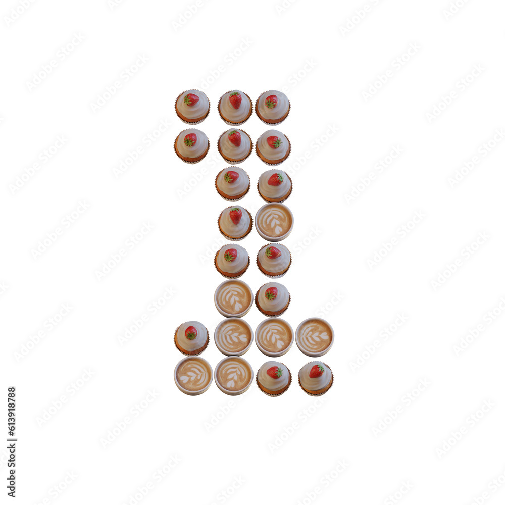 Coffee & Cupcake 3D Alphabet or PNG Letters Coffee & Cupcake 3D Alphabet or PNG Letters