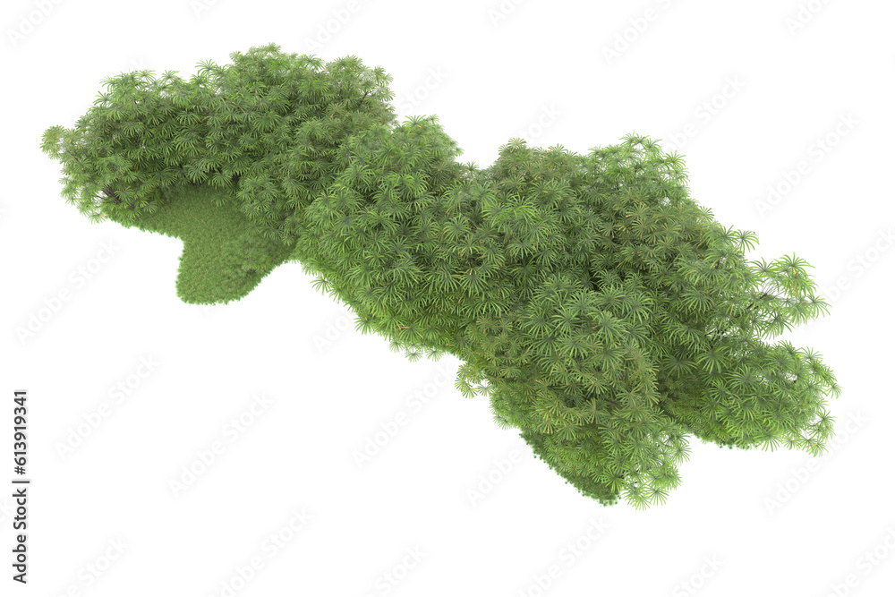 Tropical island on transparent background. 3d rendering - illustration Tropical island on transparent background. 3d rendering - illustration