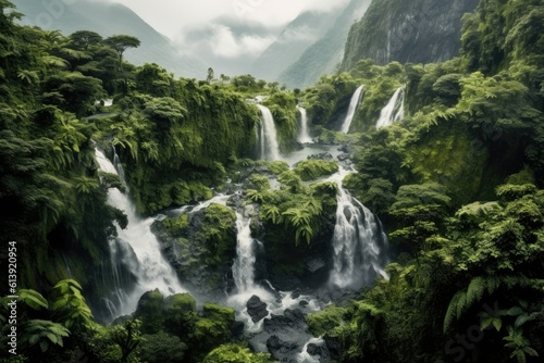 Breathtaking Realistic Image of Waterfall - AI Generated