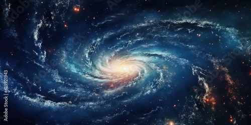 Detailed View of Spiral Galaxy - AI Generated © RAMBYUL
