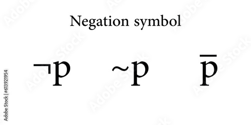 Difference negation symbol logic. Mathematics resources for teachers and students.